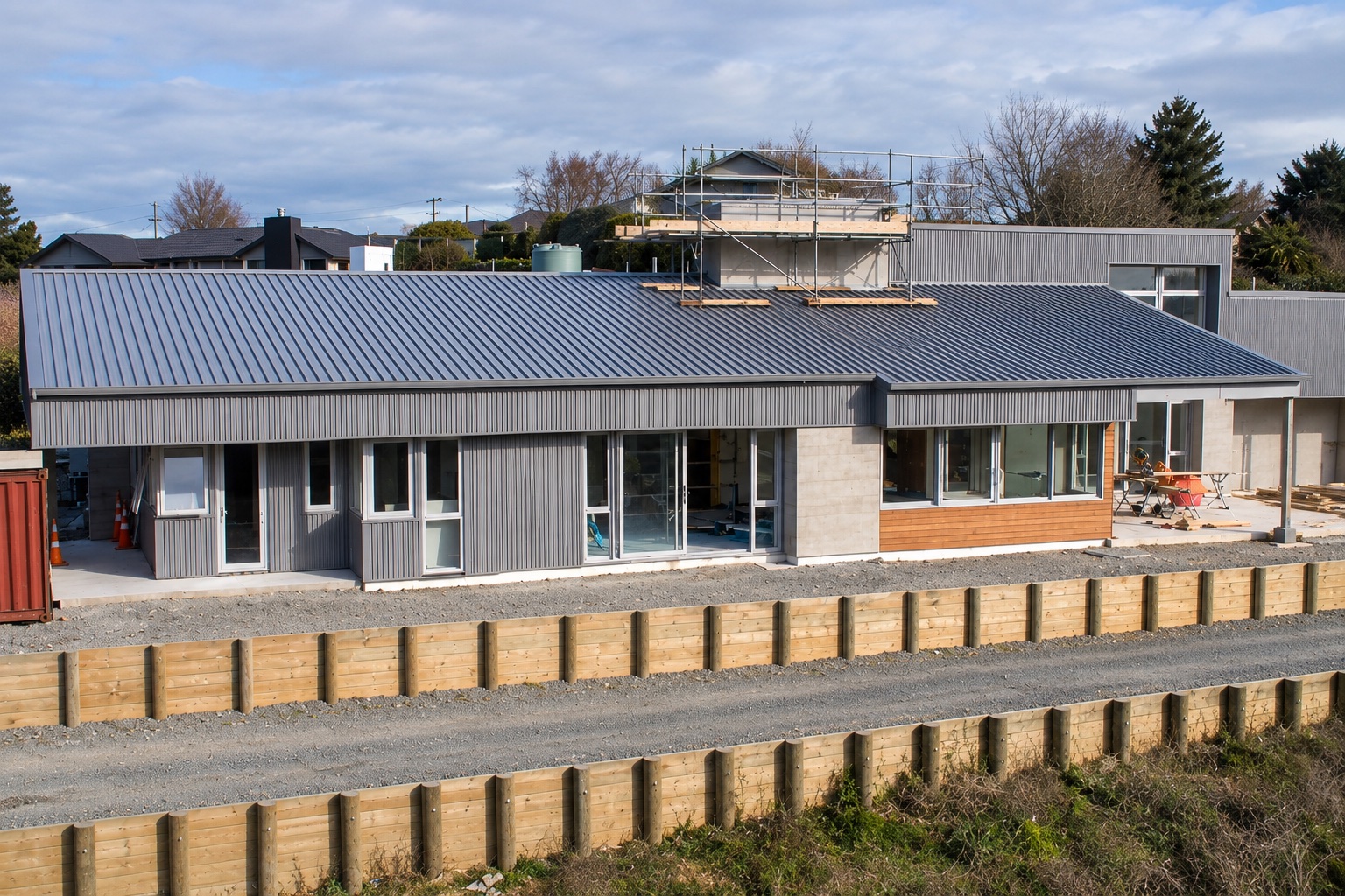 Contemporary residential build in progress